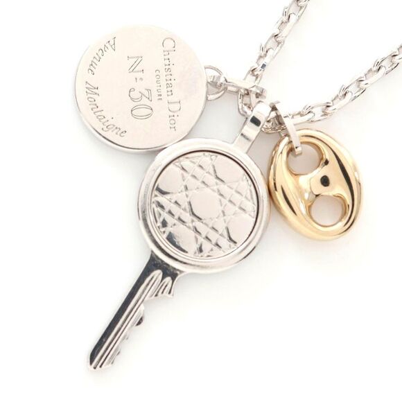 Dior Necklace Stainless Steel Gold Plated - Picture 1 of 6